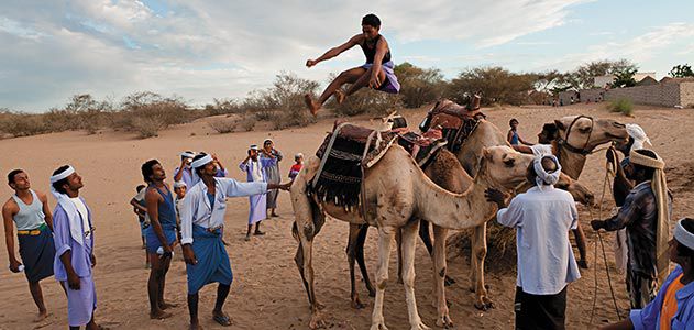 camel jumping ab bhi yemen ki pehchan